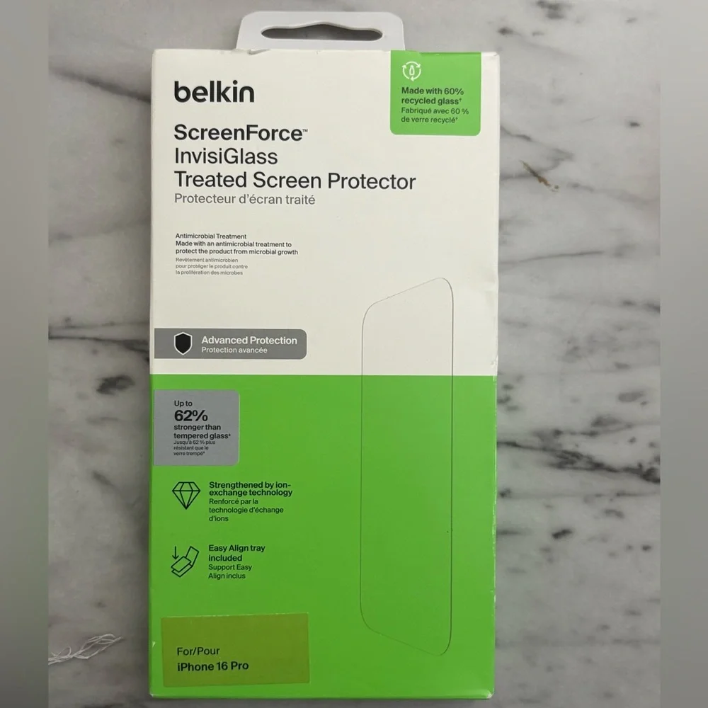 Belkin Invisiglass Privacy Screen Protector for iPhone 16 Pro